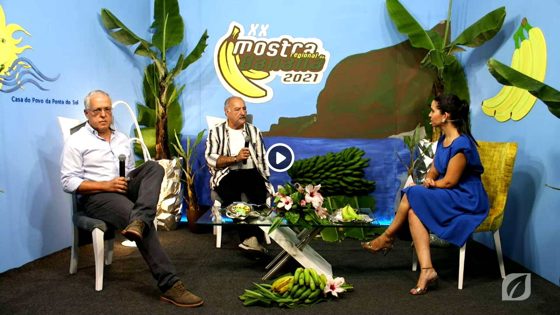 Quem sabe, sabe com a presença dos representantes da Associação de Agricultores da Madeira, engº João Ferreira e o produtor João Carlos - XX Mostra Regional de Banana